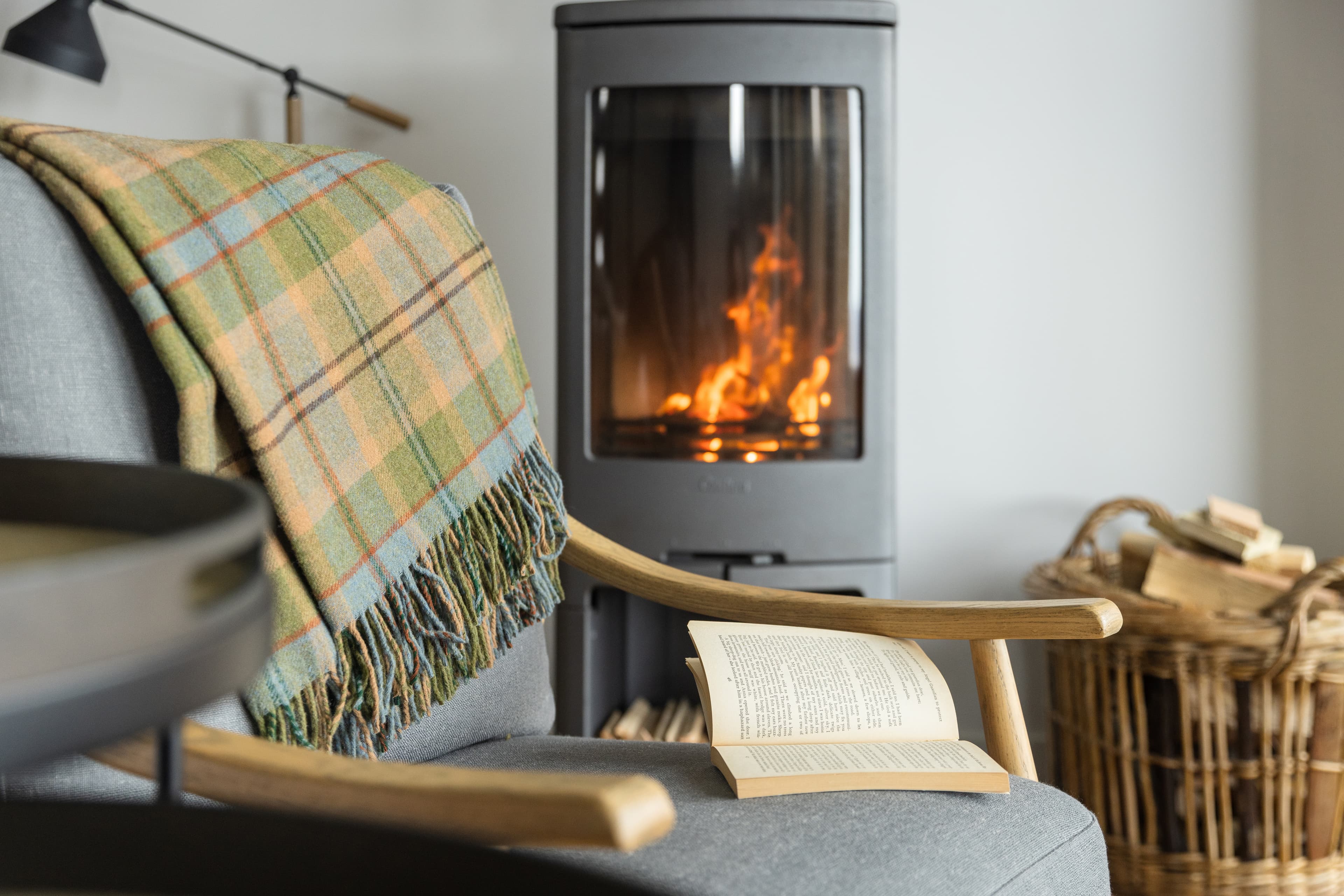 Log burner on a cosy evening