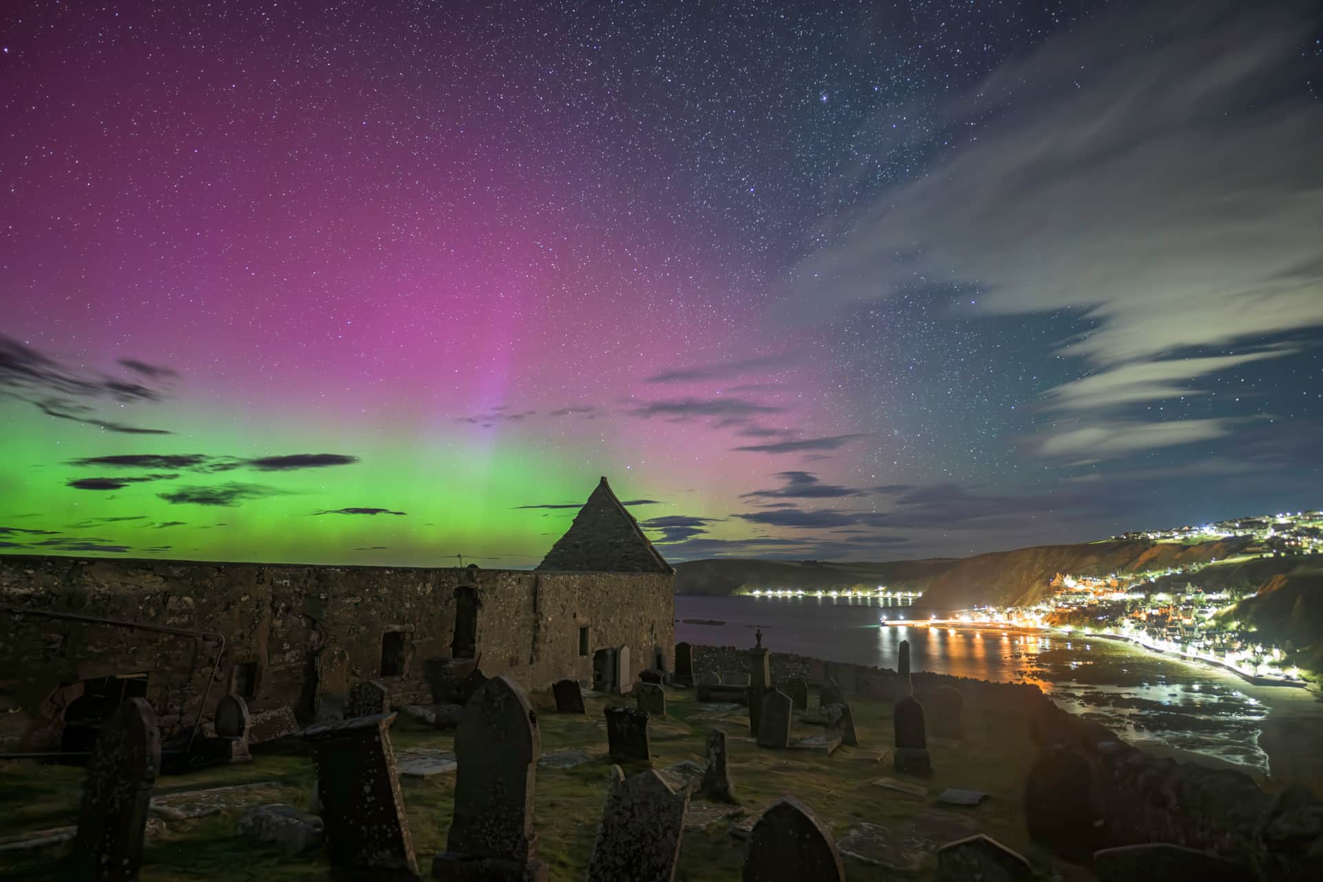 The Northern Lights over Gardenstown