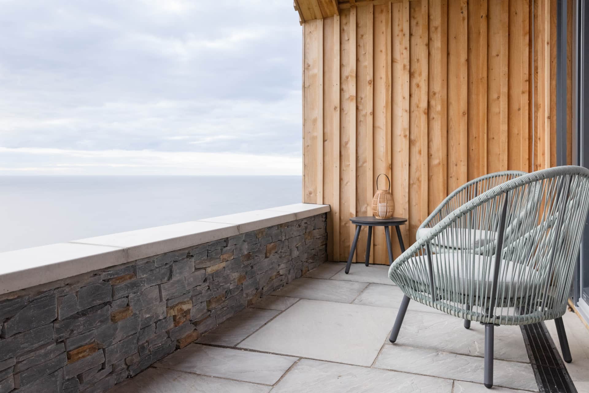 The clifftop terrace at Muckle View