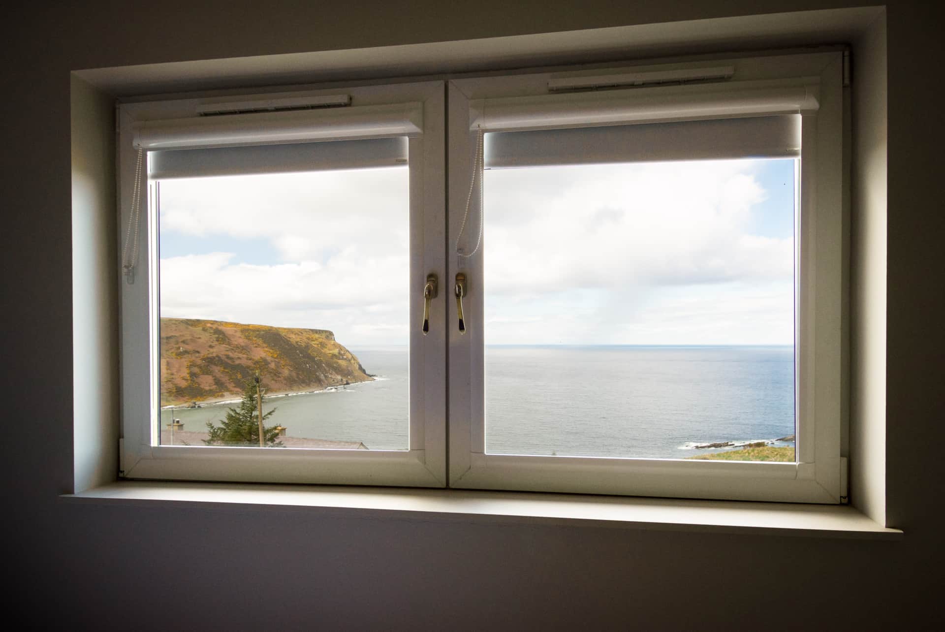 Sea view through the twin windows