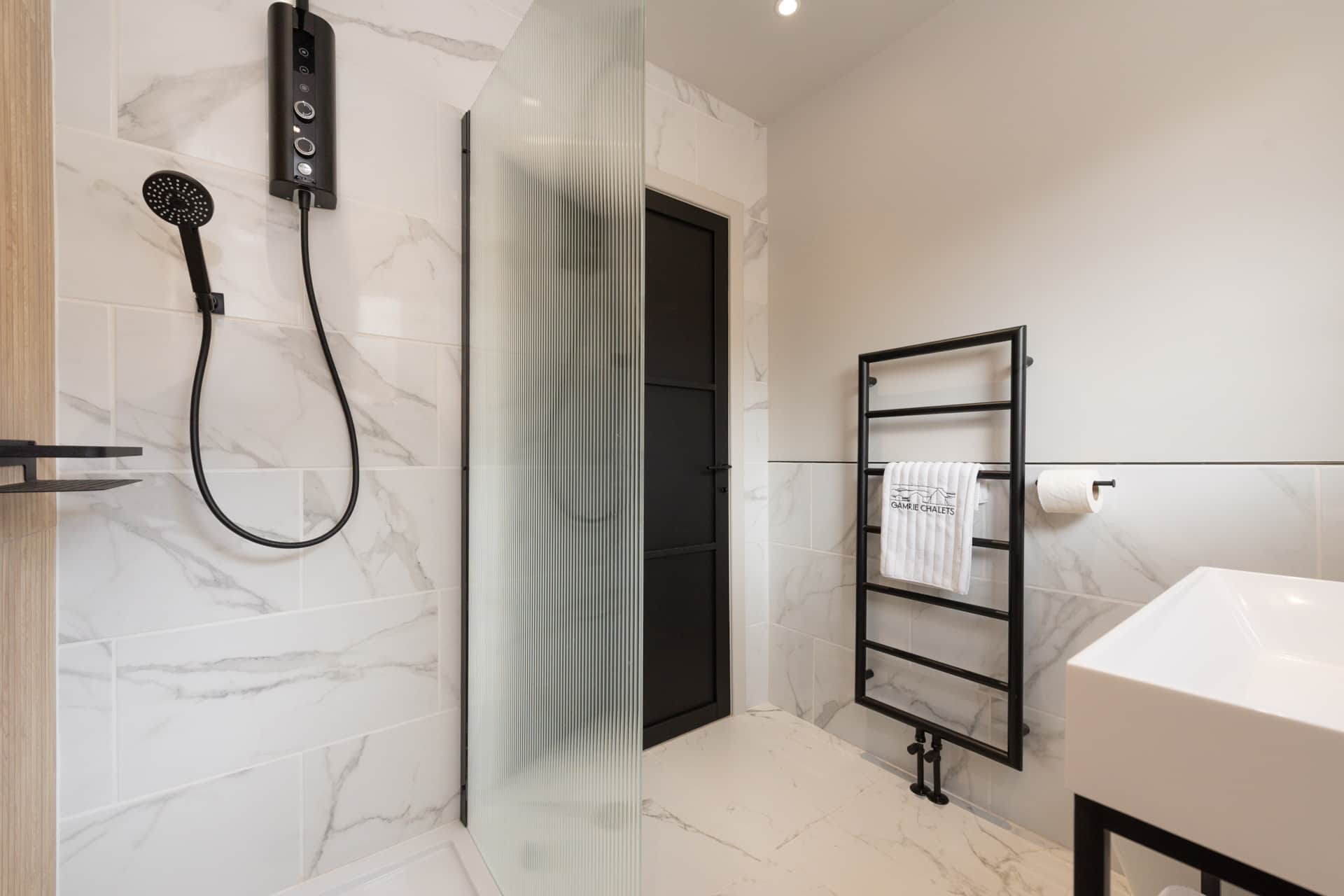 Shower control panel detail