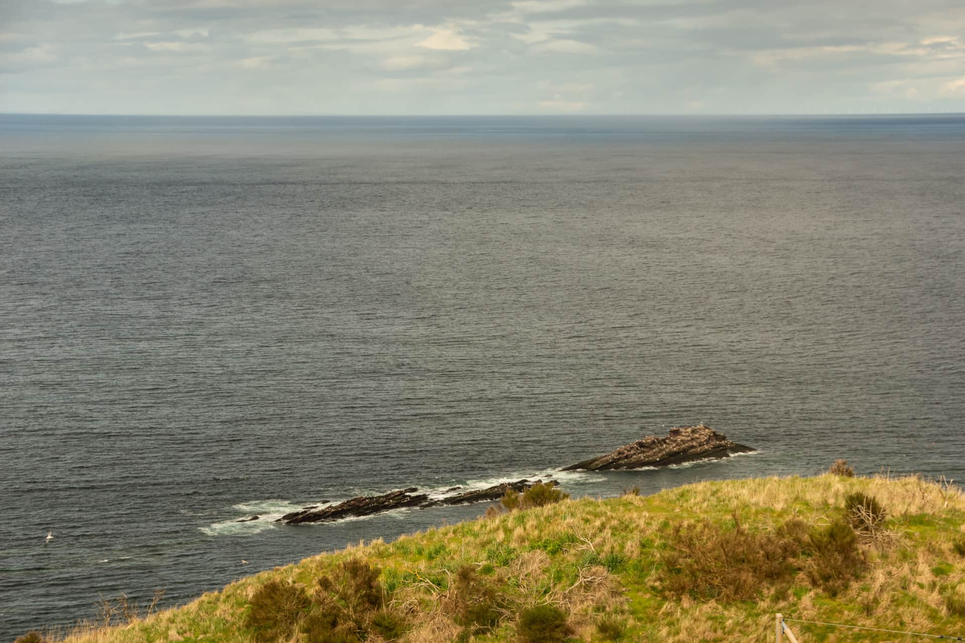 The rugged coastline near Gardenstown